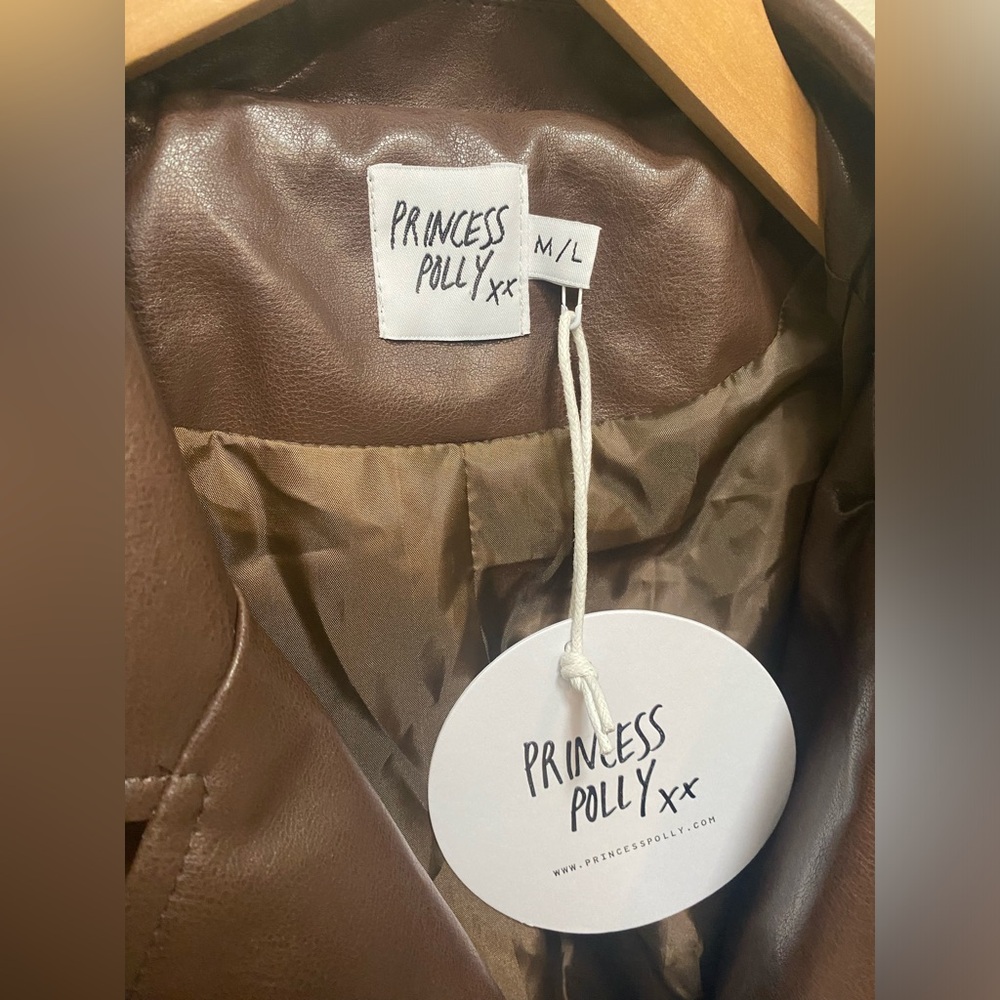 Princess Polly Brown Trench Coat - Picture 7 of 13